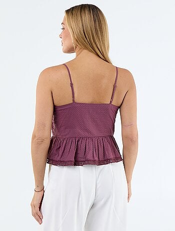 Top cropped spalline sottili