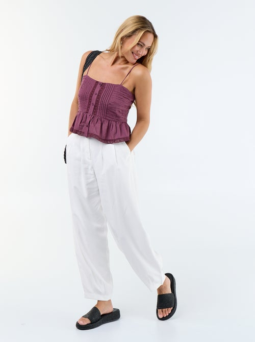 Top cropped spalline sottili - Kiabi