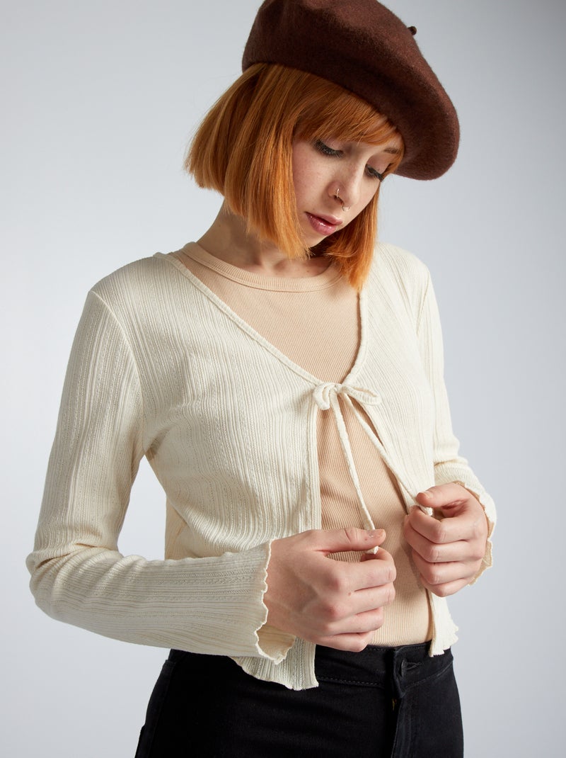 Top da annodare BEIGE - Kiabi