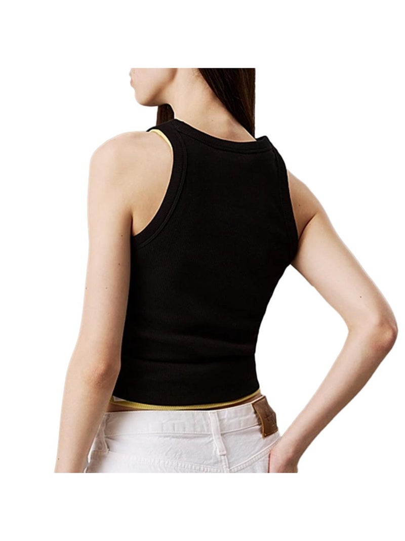Top Donna Calvin Klein Jeans Canotta Nero - Kiabi