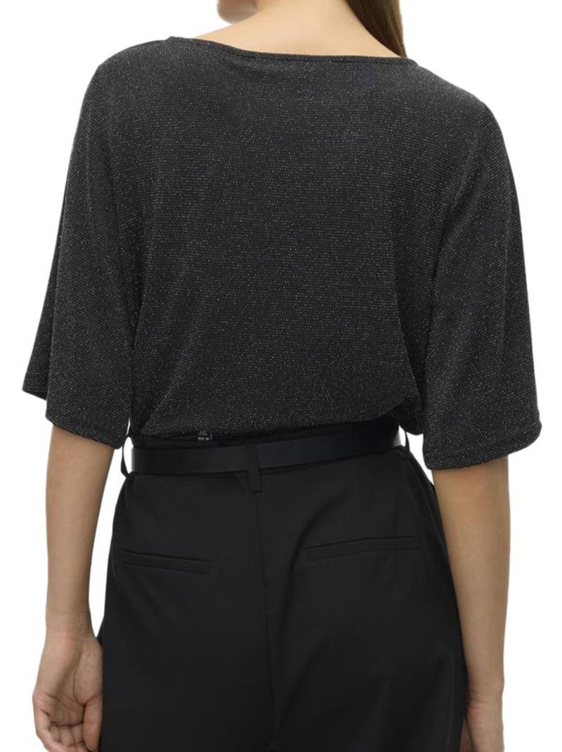 Top Donna Vero Moda Nero Argentato - Kiabi