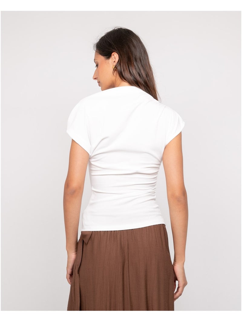 Top drappeggiato con gioielli FIJAYA Bianco - Kiabi