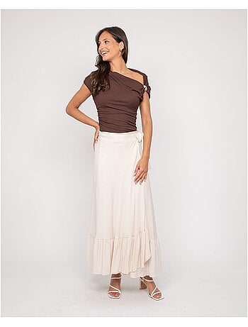 Top drappeggiato con gioielli FIJAYA