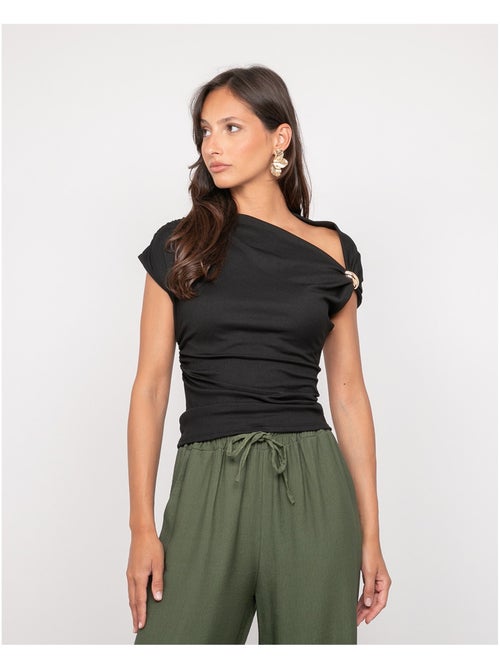 Top drappeggiato con gioielli FIJAYA - Kiabi Top drappeggiato con gioielli FIJAYA - Kiabi