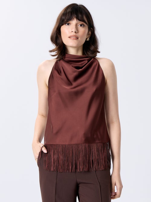 Top drappeggiato con scollo all'americana - Kiabi Top drappeggiato con scollo all'americana - Kiabi