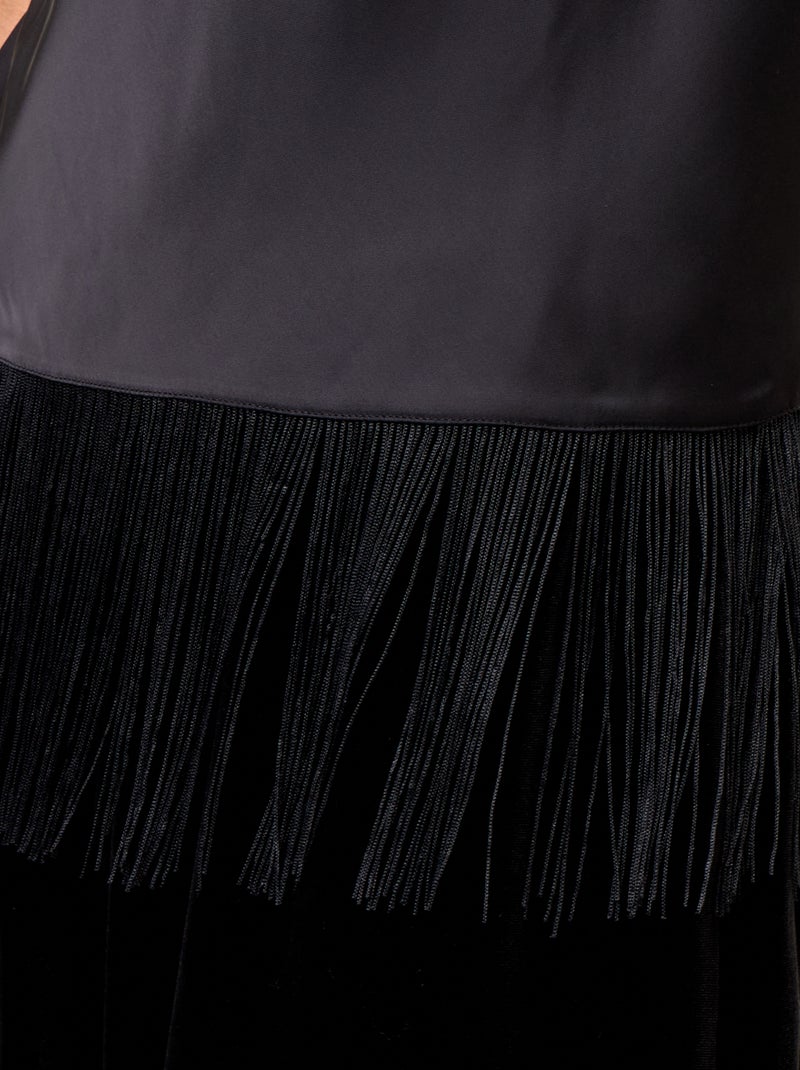 Top drappeggiato con scollo all'americana Nero - Kiabi