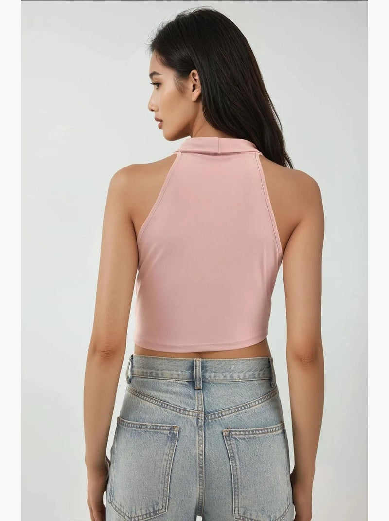 Top drappeggiato scollo morbido hiccup Rosa chiaro - Kiabi