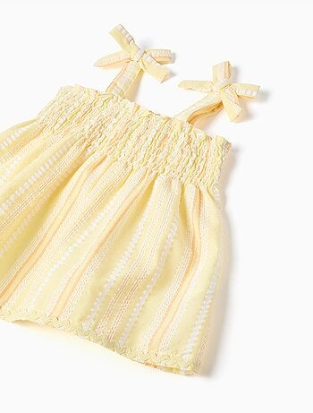 Top e pantaloncini in cotone a righe