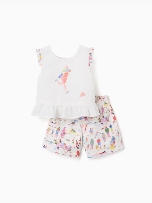 Top e pantaloncini stampato Carolina Celas x Zippy - Kiabi