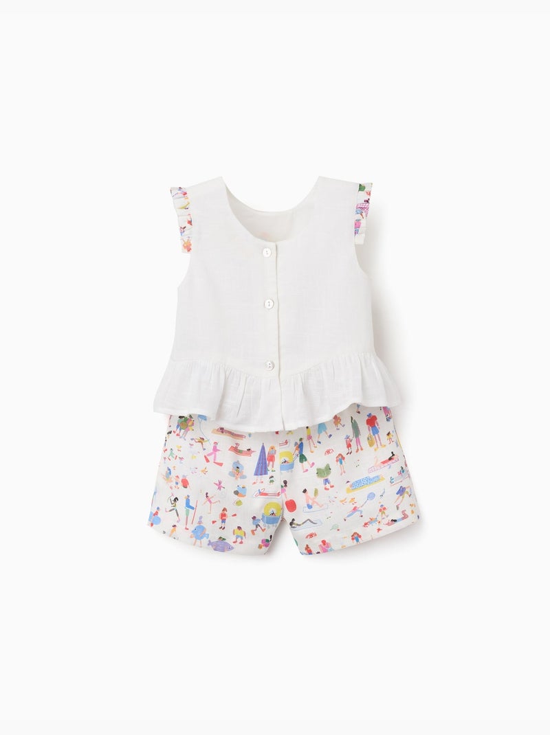 Top e pantaloncini stampato Carolina Celas x Zippy Bianco - Kiabi