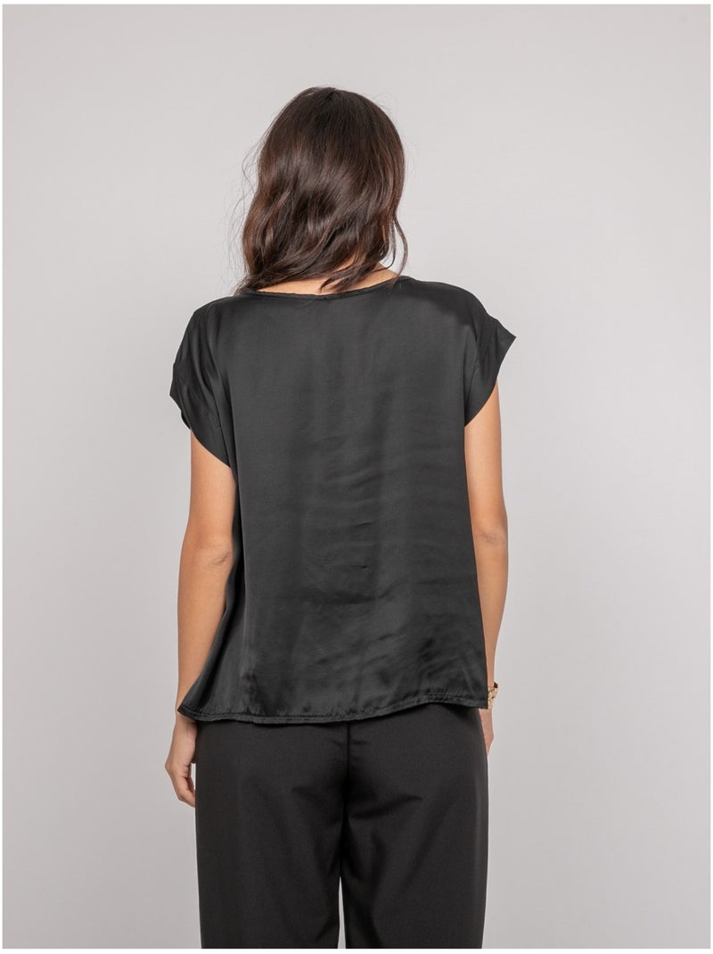 Top effetto satin FRIDOLE Nero - Kiabi