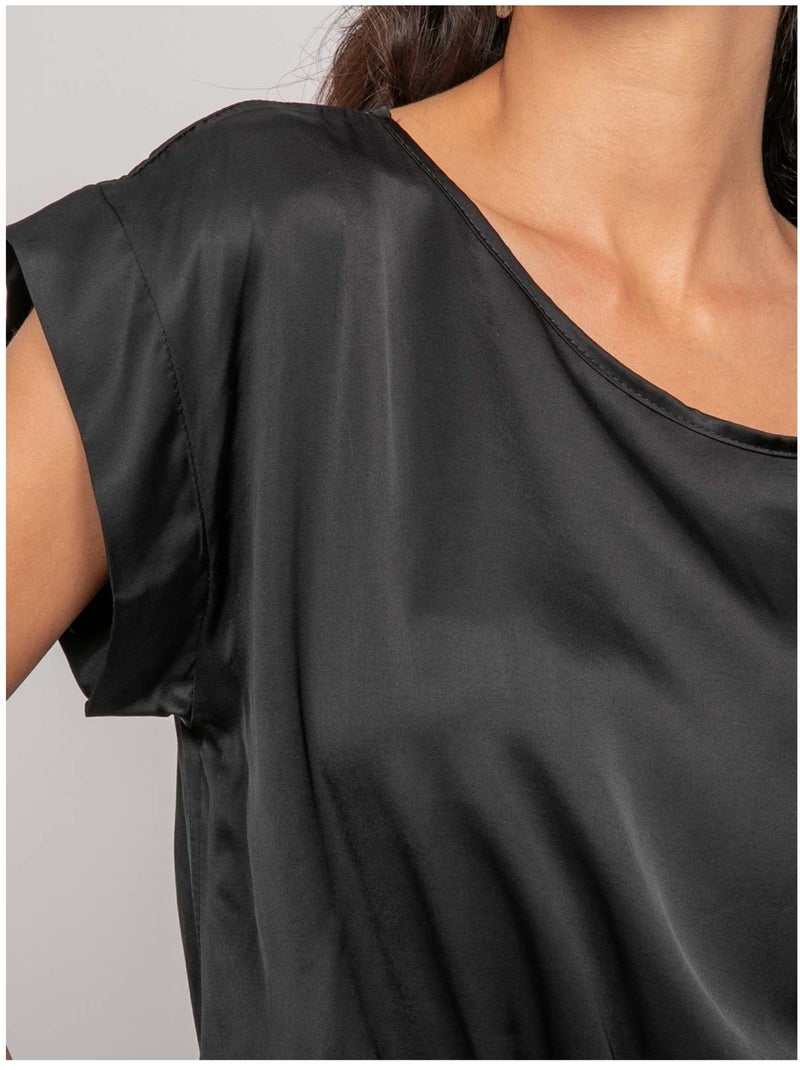 Top effetto satin FRIDOLE Nero - Kiabi
