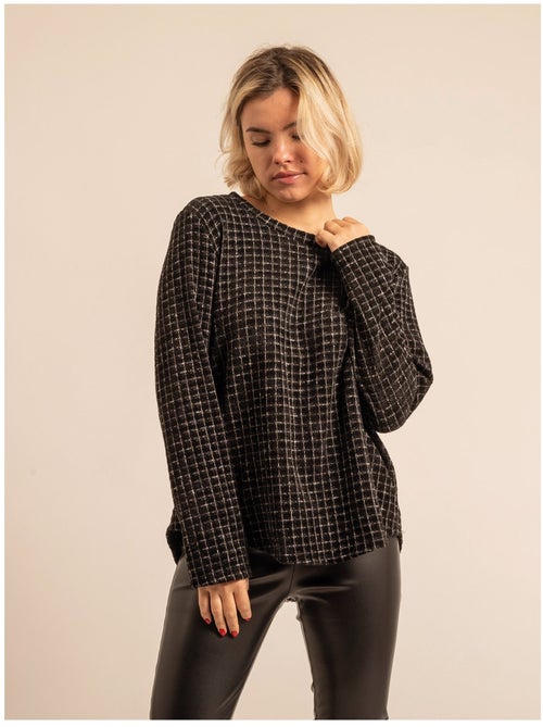 Top girocollo a quadri FLORETTE - Kiabi