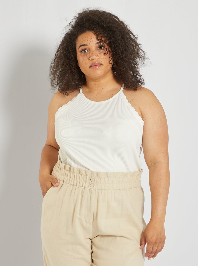 Top giromanica americano Bianco - Kiabi