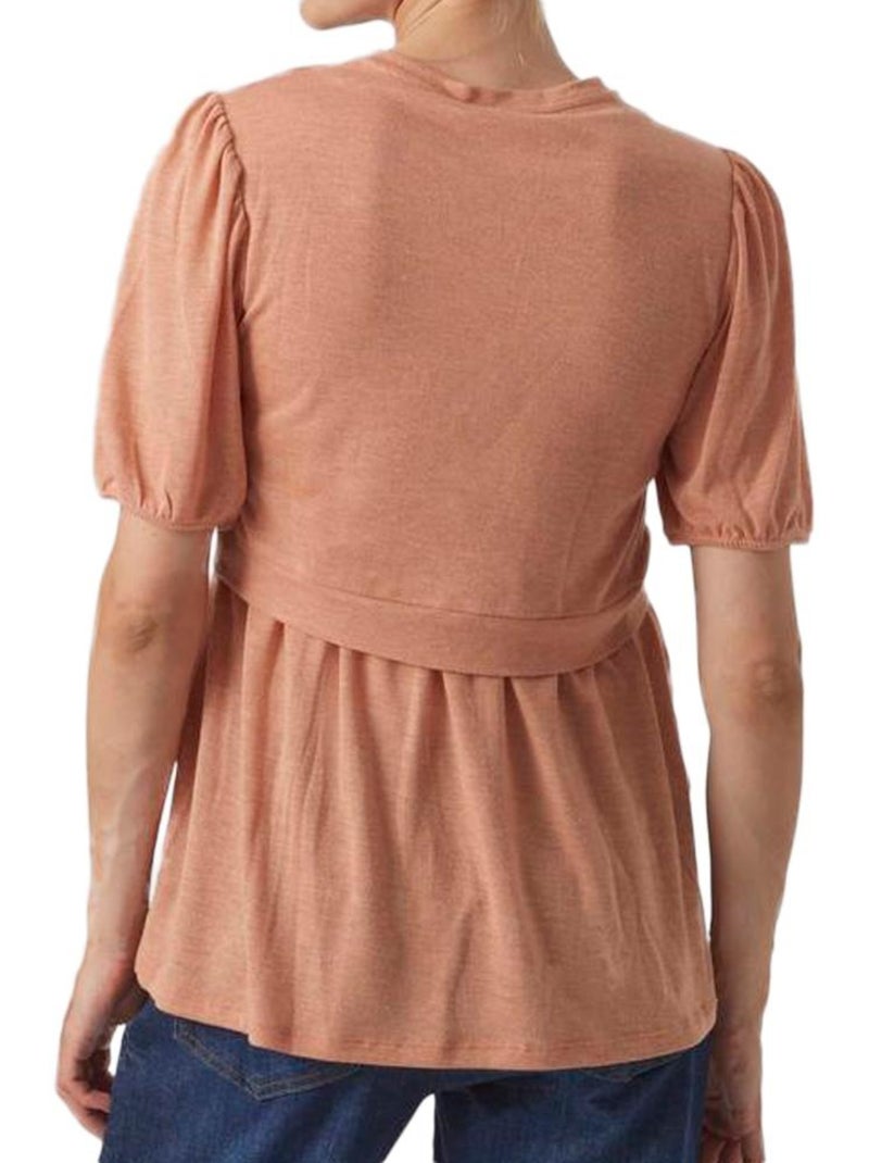 Top Gravidanza Premaman Donna Mamalicious Marrone tabacco - Kiabi
