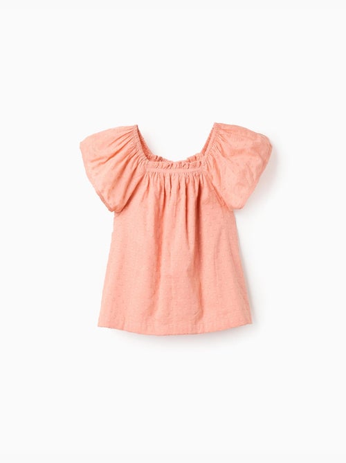 Top in cotone a pois con scollo quadrato - Kiabi