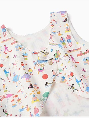 Top in cotone senza maniche con stampa Carolina Celas x Zippy