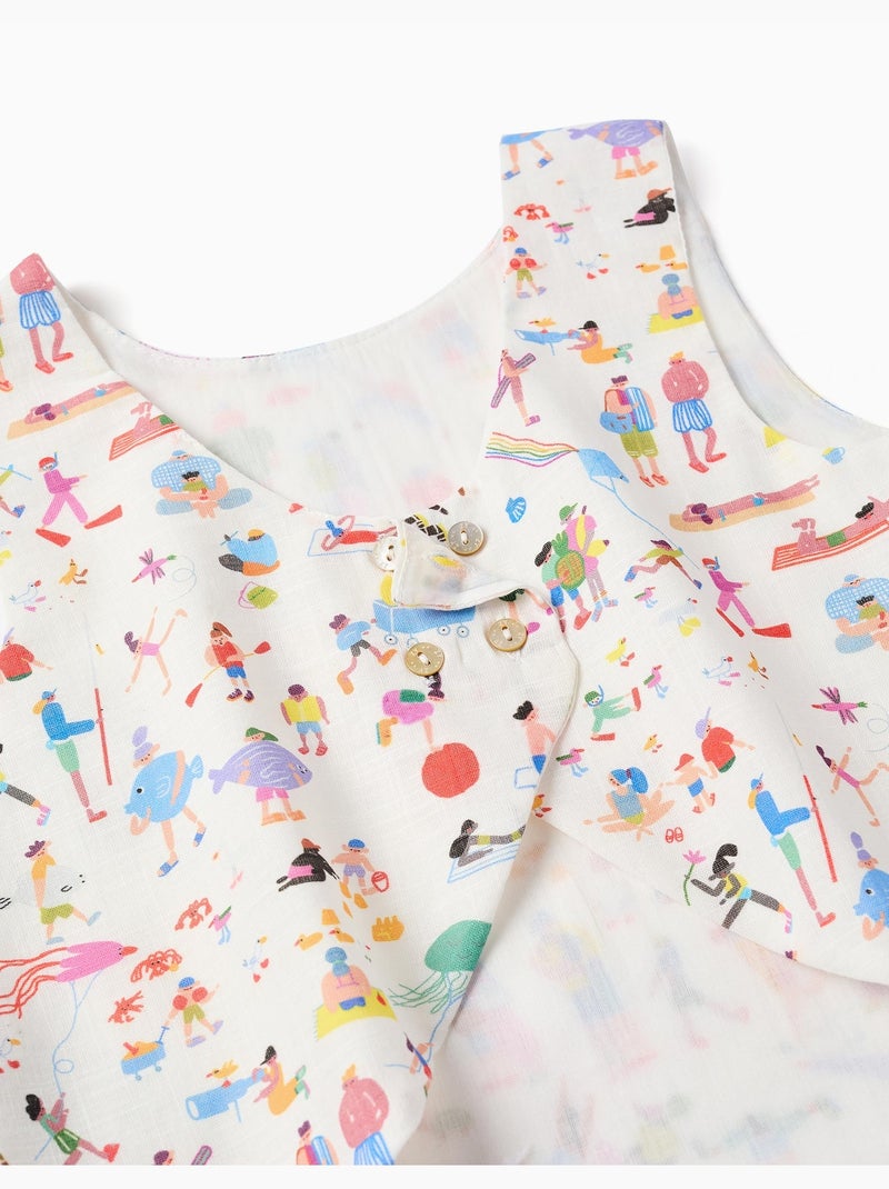 Top in cotone senza maniche con stampa Carolina Celas x Zippy Bianco - Kiabi