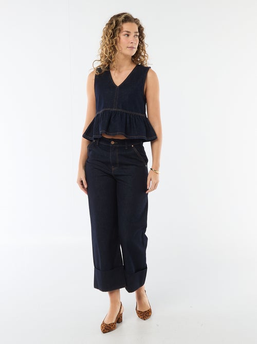 Top in denim con scollo a V - Kiabi