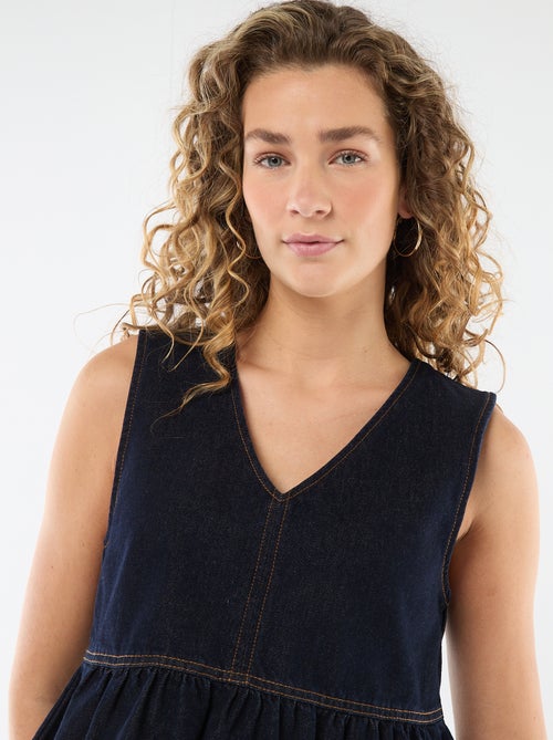 Top in denim con scollo a V - Kiabi