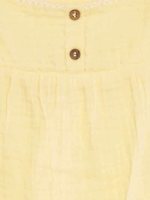 Top in garza di cotone con spalline sottili - Kiabi