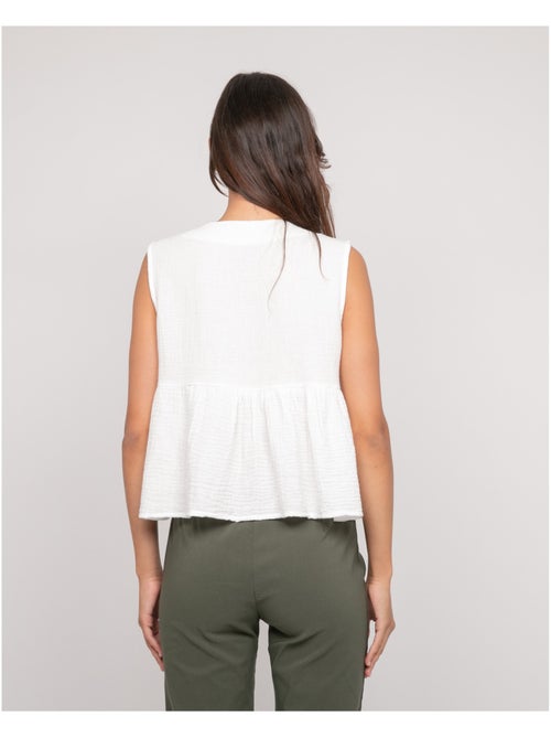 Top in garza di cotone FROZETTE - Kiabi