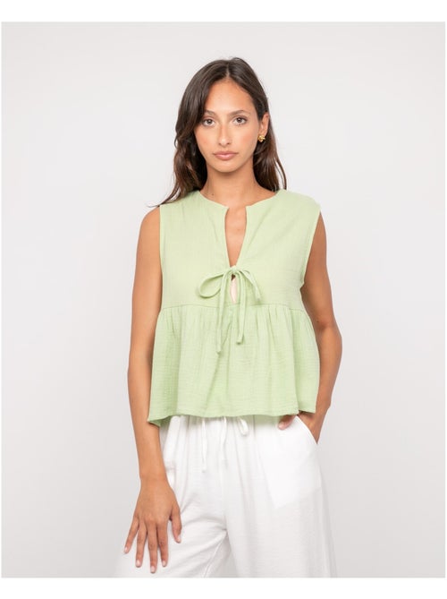 Top in garza di cotone FROZETTE - Kiabi
