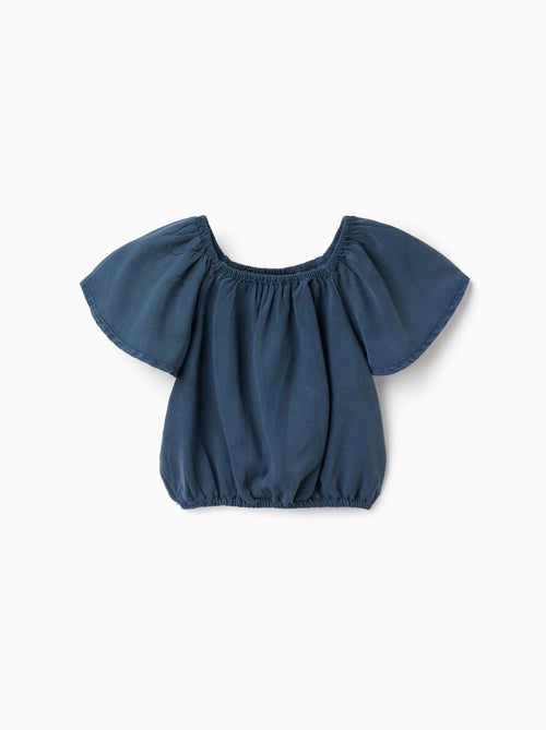 Top in lyocell con collo e elastico in vita - Kiabi