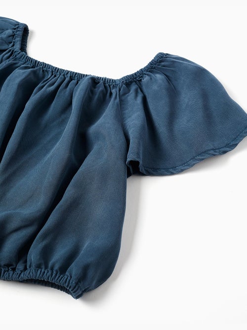 Top in lyocell con collo e elastico in vita - Kiabi