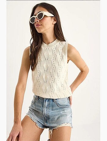 Top in maglia collo alto lucci