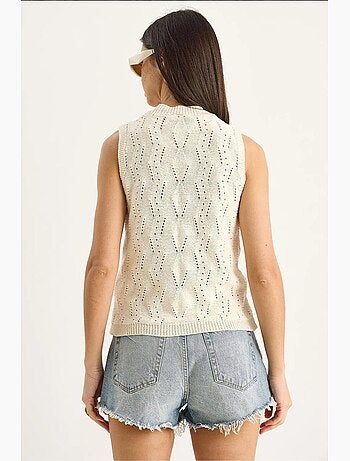 Top in maglia collo alto lucci