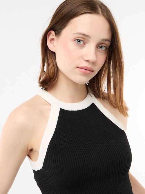 Top in maglia con giromanica all'americana - Kiabi