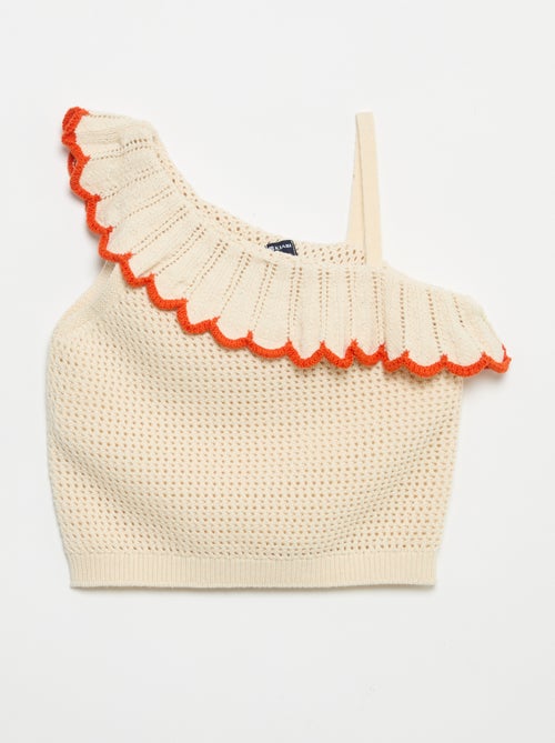 Top in maglia con scollo asimmetrico - Kiabi
