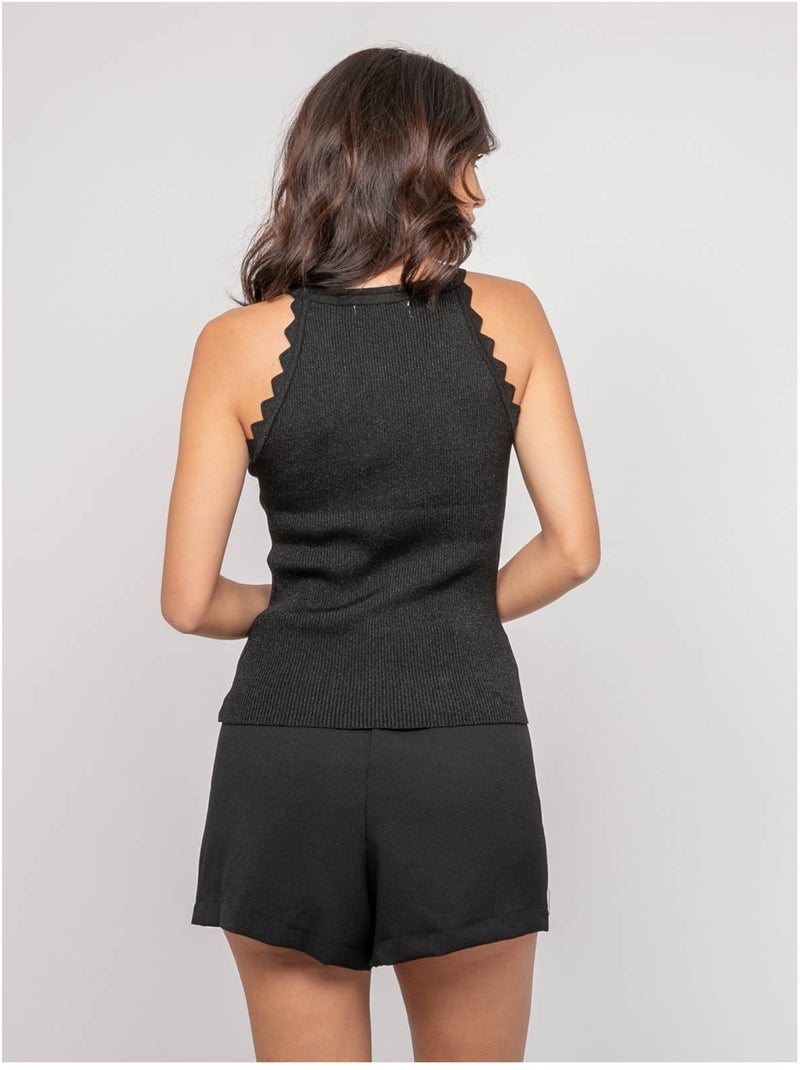 Top in maglia lurex FARMINI Nero - Kiabi