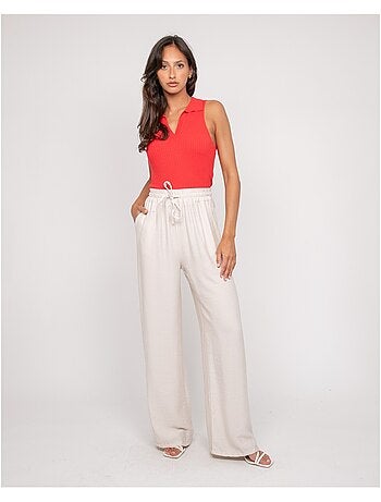 Top in maglia senza maniche colletto polo FOXIE