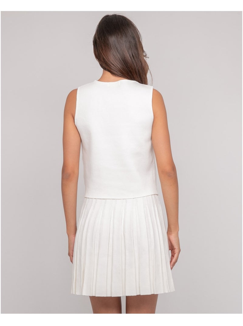 Top in maglia senza maniche FUTESS Bianco - Kiabi