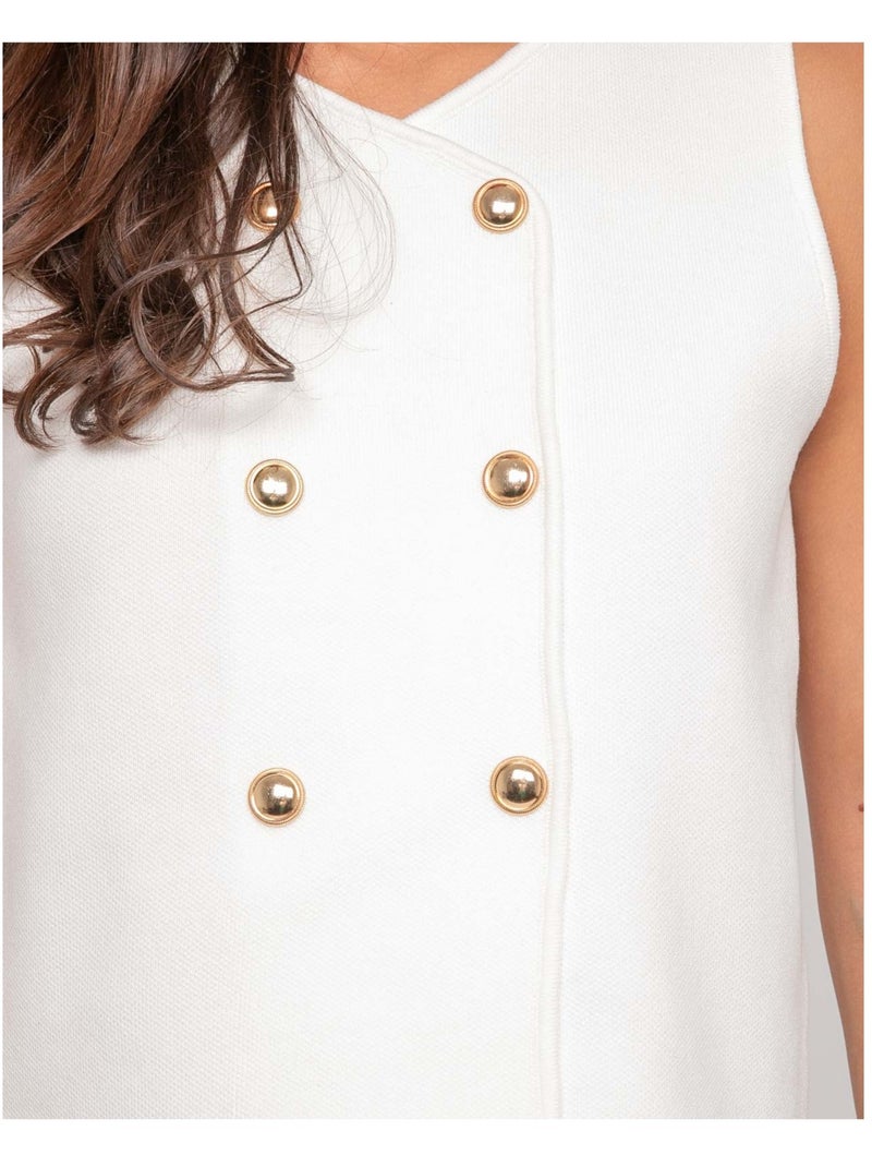 Top in maglia senza maniche FUTESS Bianco - Kiabi