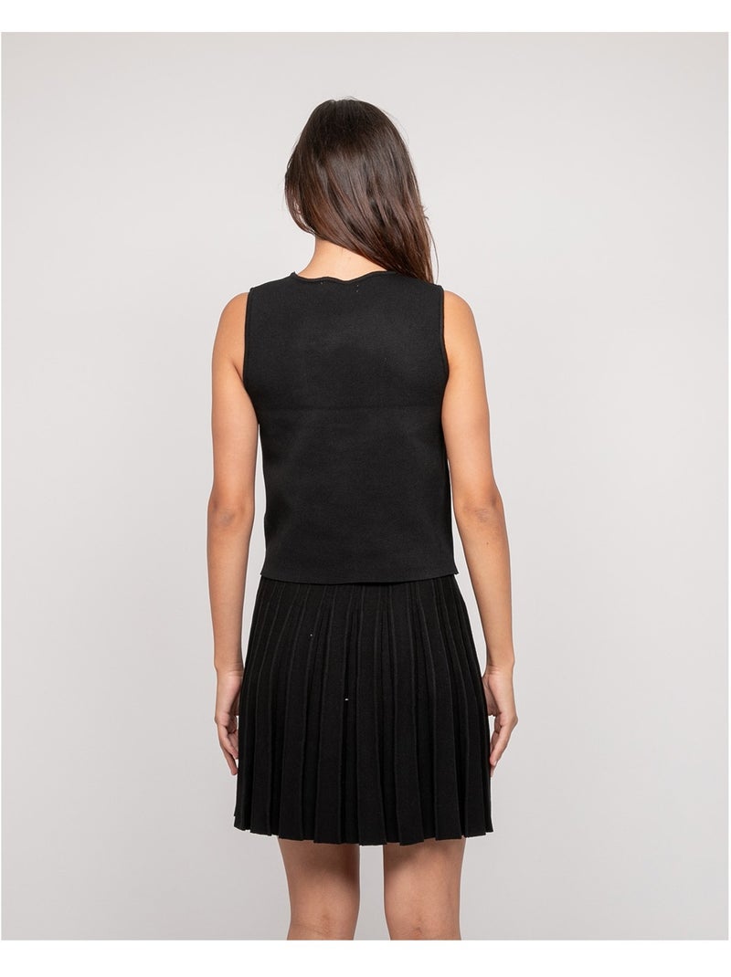 Top in maglia senza maniche FUTESS Nero - Kiabi