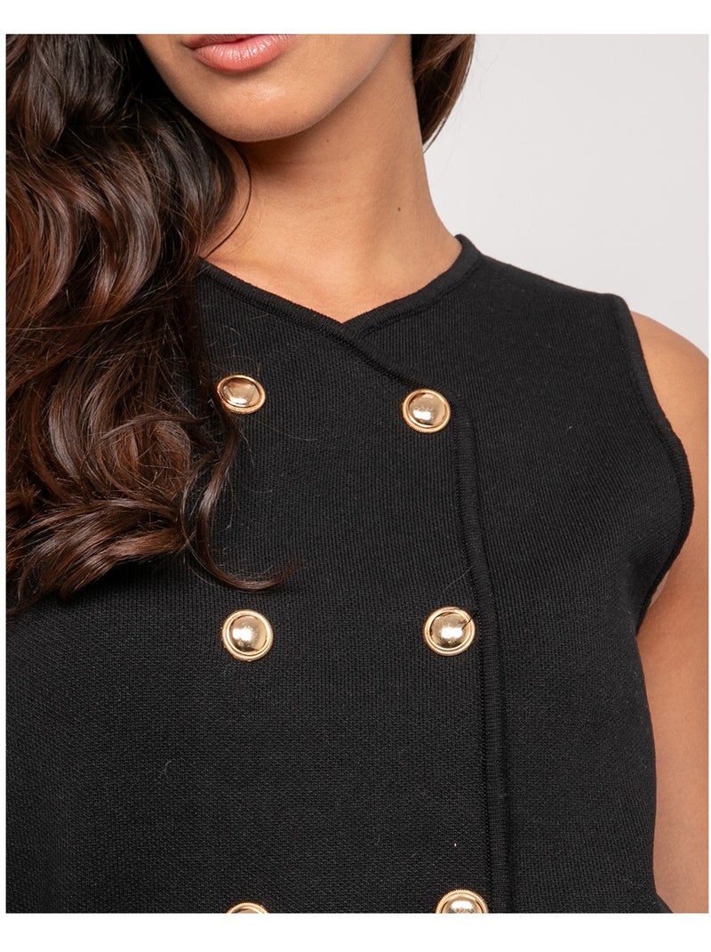 Top in maglia senza maniche FUTESS Nero - Kiabi