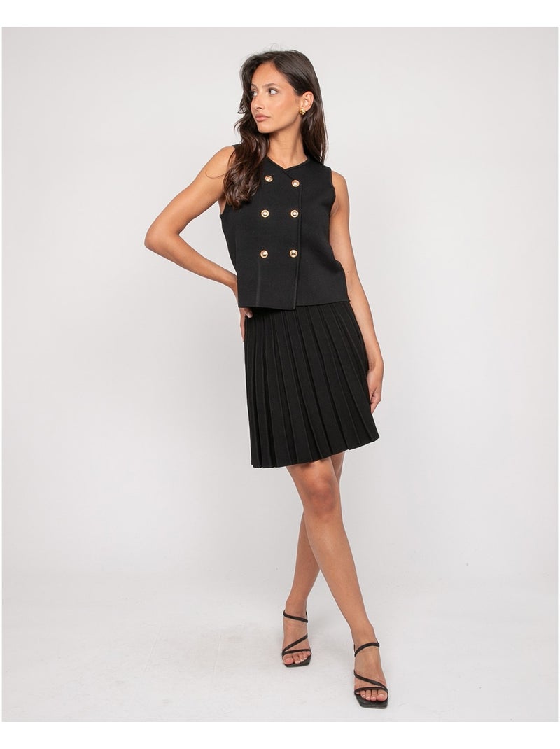 Top in maglia senza maniche FUTESS Nero - Kiabi