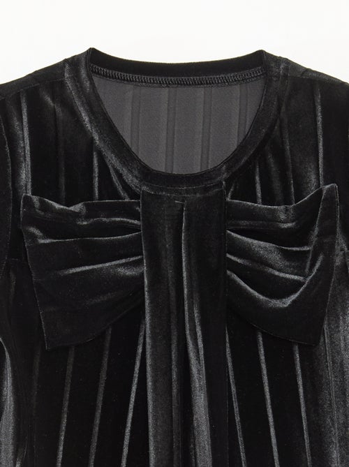 Top in maglia velvet a coste con nodo tinta unita - Kiabi