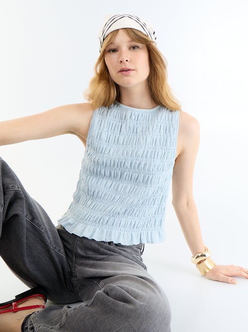 Top in maglia waffle senza maniche - Kiabi Top in maglia waffle senza maniche - Kiabi