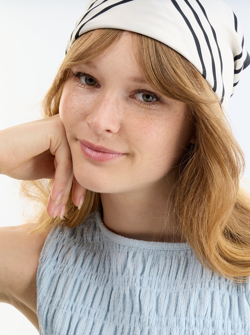 Top in maglia waffle senza maniche Blu - Kiabi