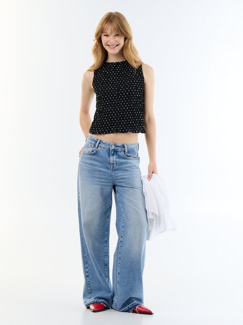 Top in maglia waffle senza maniche - Kiabi