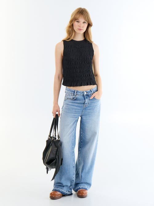 Top in maglia waffle senza maniche - Kiabi