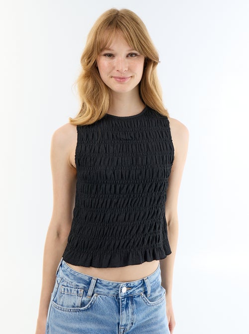 Top in maglia waffle senza maniche - Kiabi
