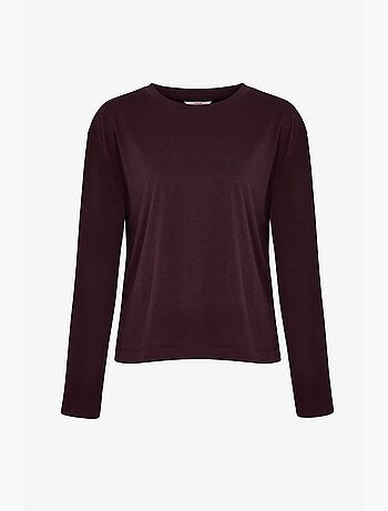 Top in modal con dettaglio spacco, maniche lunghe penti