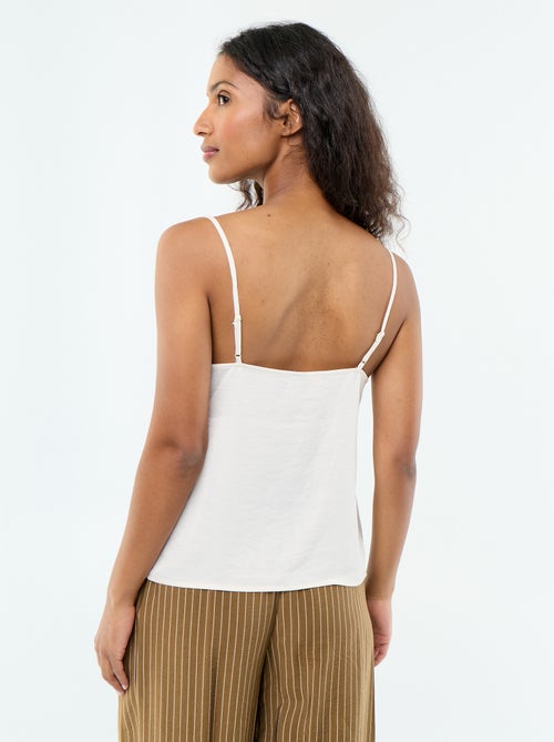 Top in raso con pizzo - Kiabi