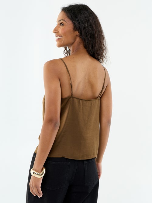 Top in raso con pizzo - Kiabi