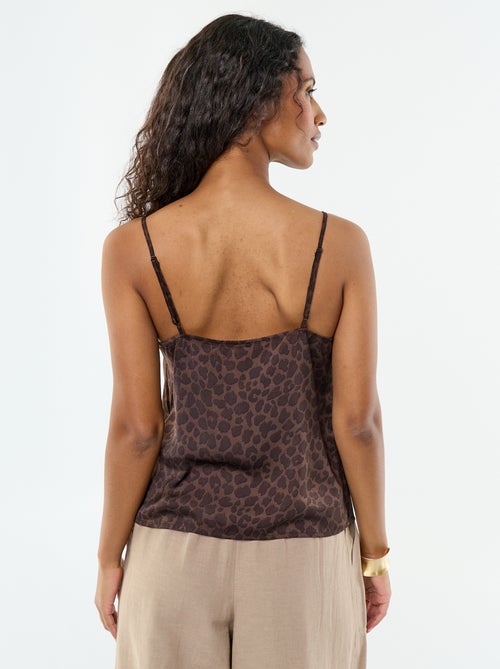 Top in raso con pizzo - Kiabi